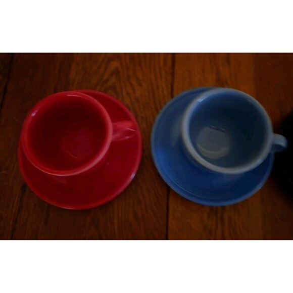 Fiesta Cups & Sanucers - Set Of 4 Excellent Condition. Post 1986 Colors - Picture 3 of 6